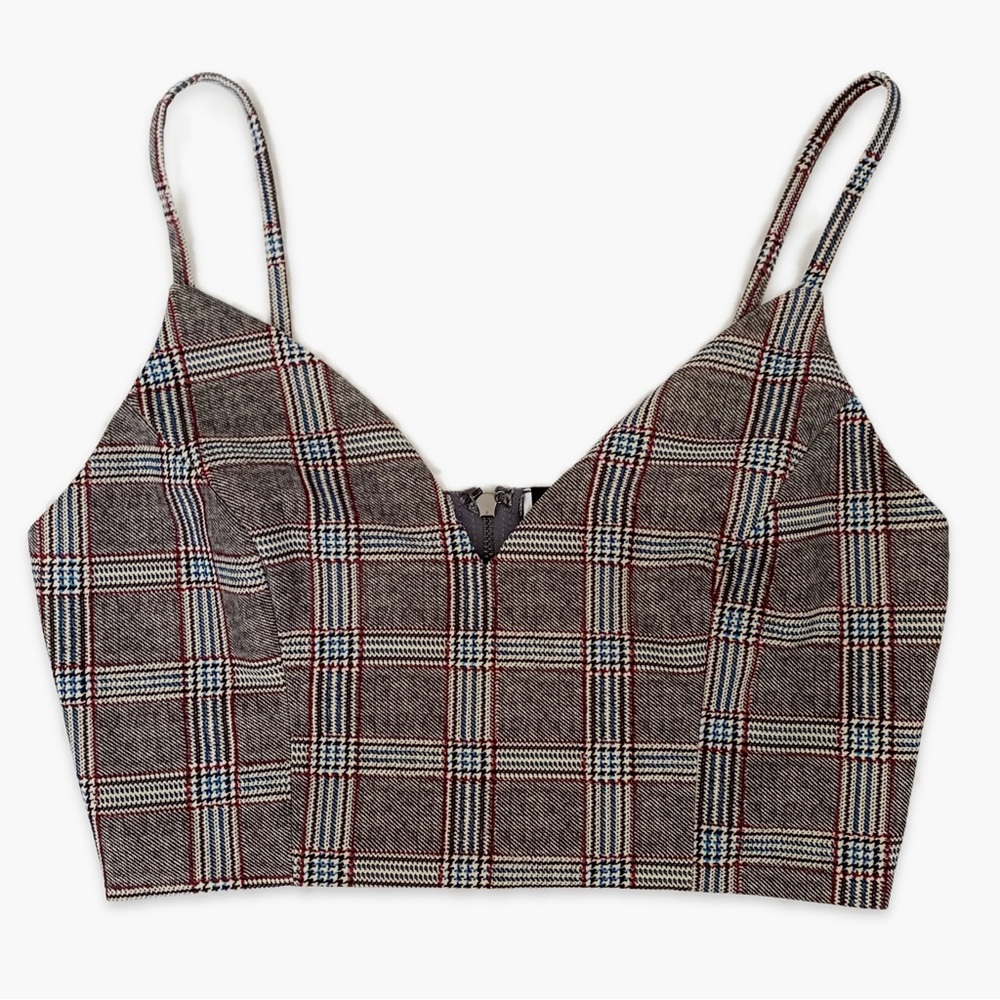 Windsor Plaid Crop-Top, Size S